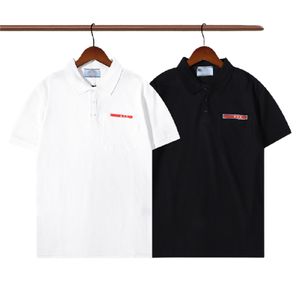 Luxe Casual Heren T-shirt Ademende Polo Wear Designer Korte Mouw T-shirt 100% Katoen Hoge Kwaliteit Groothandel Zwart-wit Maat M-3XL @ 01