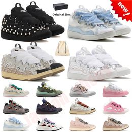 Luxe casual schoenen Leather Curb Sneakers Designer kleding schoenen voor mannen vrouwen buitengewone casual sneaker kalfsleer nappa platform heren sporttrainers 35-46