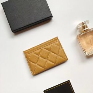 Luxe Caviar Porte-cartes de crédit Portefeuille en cuir véritable Mini porte-monnaie Homme Femme Top Designer Cartes Sac Documents de voyage Porte-passeport Poche
