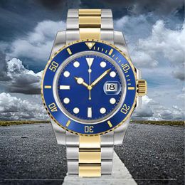 Montre de luxe en céramique pour hommes, boucle pliante en acier inoxydable 904L avec lentille saphir, lunette focale en verre, affichage du calendrier, montres de sport et d'affaires de mode