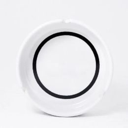 Cendrier en céramique de luxe avec cendrier rond classique blanc/noir