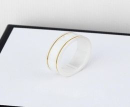 Luxury Ceramics Gold Ring For Women Men Designer Ring Mens Bands Band G Letter Black White Couple039 Jewelry Anniversary Gift4620354