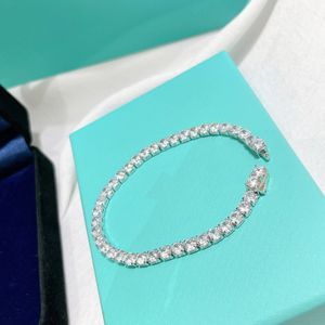 Luxury Chain designer bracelet Full drill row drilling for women charm bracelet diameter 4mm length 17cm jewelry chain fashion wedding engagement gift