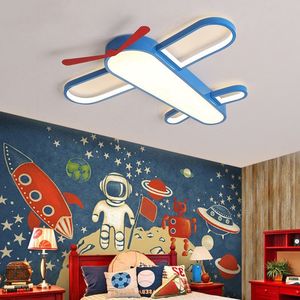 Lámparas de araña de lujo para habitación de niñas, dormitorio de niño, luz de avión azul, lámpara de iluminación, accesorio de Lustres