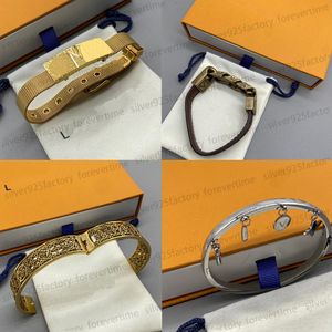 Pulsera de diseño con dijes de lujo para mujer, pulseras de oro a la moda, brazalete marrón plano con logotipo, regalo de joyería para el día del festival