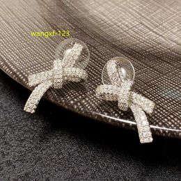Boucles d'oreilles breloques de luxe CH marque concepteur plein cristal croix papillon noeud breloque boucles d'oreilles pour femmes bijoux cadeau de fête