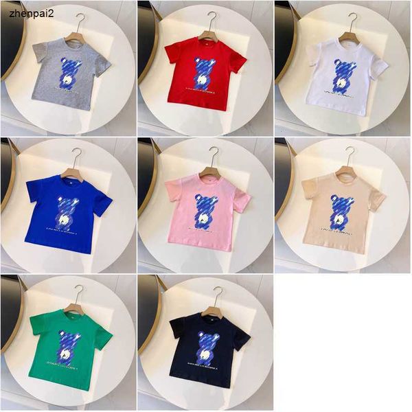 Enfant de luxe T-shirts Logo Flower Bear Print garçons top Taille 90-150 CM vêtements de bébé fille fille à manches courtes en coton d'été t-shirts pour enfants 24Feb20