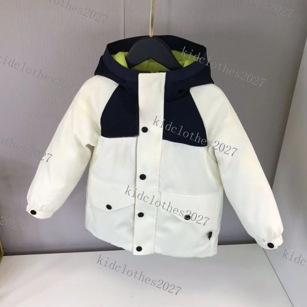 Niños de lujo Puffer con capucha Abrigos con capucha Moda A prueba de viento Hooide Chaquetas blancas y negras Niñas Niños Outwear Ropa de diseñador para bebés Ropa para niños Nuevo traje de esquí 2023