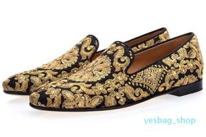 Gratis verzending luxe Chinese Mannen lederen Loafers Flats handwerk borduren jurk Schoenen Slip-On Sapato Feminino Mannelijke Homecoming zwart 39-46
