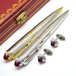 Luxe kerstcadeau - AAA Hoge kwaliteit R-serie Ca Metalen balpen Gem Top Design Kantoorschrijfbalpennen met manchetknopen en doosverpakking