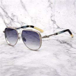 Luxe chromees zonnebrillen heren vintage harten bril designer tinten zonnebril voor mannen Aviators zilveren dames zonnebril snijden U0M2#