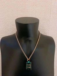 Luxury Classic 18K Collier plaqué or Designer à la mode Nouveau collier pendentif en diamant de diamant