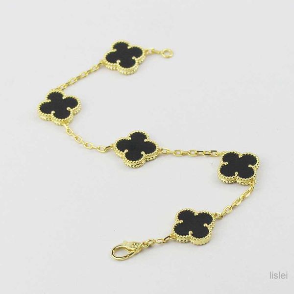 Luxury Classic 4 / Four Leaf Clover Charm Bracelets Chain de créateur 18K Gold Shell for Girl Wedding Mother Day Bijoux Fashion Femmes Gift-A