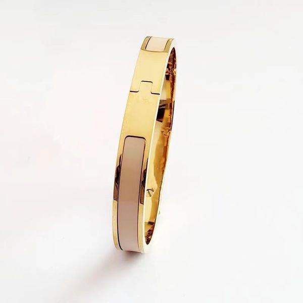 Bracelet de créateur classique de luxe Bracelet lettre Bracelet en or pour femme Bracelet en acier inoxydable 8mm
