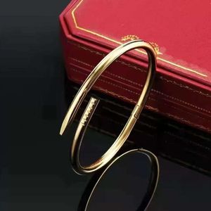 Luxe Klassieke Designer Armband Nagelarmband Mode Unisex Manchetarmband Paar Bangle Gouden Sieraden Valentijnsdag Halloween Cadeau