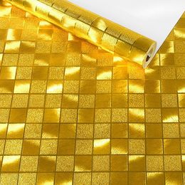 Luxe klassiek gouden behang Roll slaapkamer woonkamer Relief Modern Wall Paper Glitter Wallpapers Gold Foil Papel de Parede