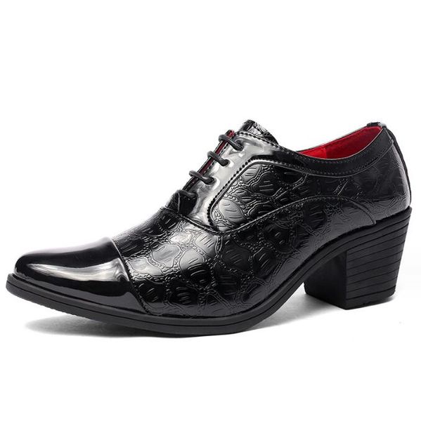 Zapatos de cuero para hombres de lujo Classic Zapatos de banquete zapatos de negocios para hombres zapatos de boda de tacón alto para hombres para niños botas de fiesta