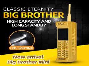 Luxe Klassieke Mini Retro Gouden Mobiele Telefoons Luidspreker Heldere Zaklamp Powerbank Fast Dial Magic Voice Changer Bluetooth Mobil2669478