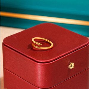 Luxe klassieke nagelringontwerper ring mode unisex manchet ring paar bangle gouden ring sieraden valentijnsdag cadeau ddhgm
