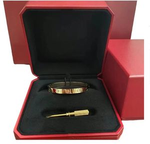 luxe Klassieke schroevendraaierarmband Mode unisex manchetarmband 316L roestvrij staal verguld 18K gouden sieraden Valentijnsdag cadeau designer armband