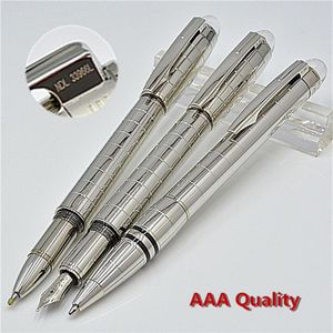 Luxe Klassieke Zilveren Omgorden Crystal Star Top Vulpen Verkoop Briefpapier School Kantoorbenodigdheden Schrijven Roller Balpen Gi206T