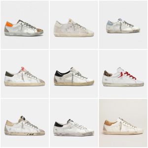 Designer klassieke sneakers nieuwe release casual schoenen merk superster gouden pailletten witte doe-oude vuile schoen