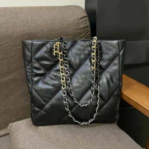 Sac fourre-tout classique de luxe pour femmes, sac de styliste en cuir véritable, sacs à bandoulière de grande capacité bicolores