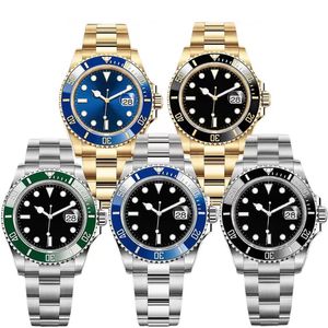 Luxe klassiek horloge voor mannen Designer Mens Watches Mechanische automatische submari Batman Pepsi Coca Fashion 904L roestvrij staal Montre de Luxe polshorloges geschenk