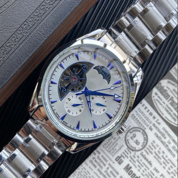 Reloj clásico de lujo para hombre Relojes de diseñador Relojes para hombre Reloj de pulsera automático mecánico Relojes de pulsera de moda Correa de acero inoxidable montre de luxe regalo