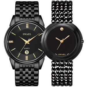 Ensemble de montres classiques de luxe pour couple, montre-bracelet décontractée, étanche, élégante, 9026, 1885M, Quartz numérique, cloc2338