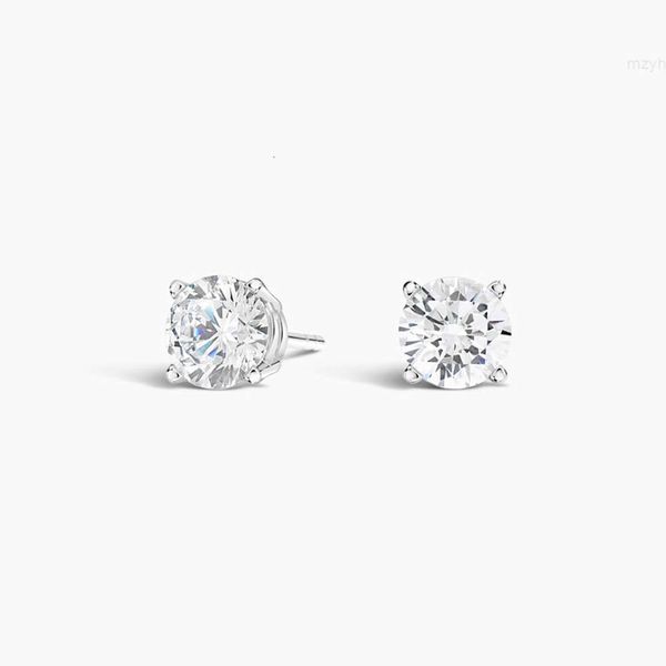 Conception classique de luxe Boucles d'oreilles bijoux Stud Real Igi Certifié White Round Shape Lab Label Diamond Grown Diamond