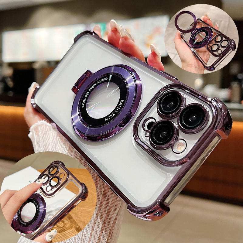 Kamera lensli Magsafe Kablosuz Şarj Kılıfı İPhone 11 12 13 14 15 Pro Max Plus