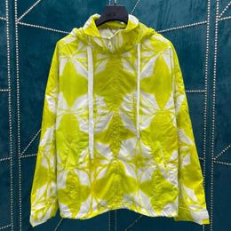 Luxe kleding jassen met capuchon heren nylon windjack 1V ontwerper rits vest jas mode jacquard buitensportkleding hoge versie sweatshirt