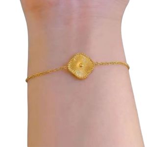 Luxe klaver kettingen klaver sieraden set voor vrouwen bloem kettingen klaver oorbellen armbanden van klaver armband geschenken armbanden goud Armband voor moeder