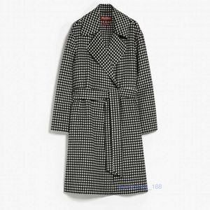 Manteau de luxe Cachemire Coat Cherner Womens Wool Blend Blend Mabe