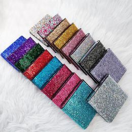 Luxury Colorful Diamond Glitter Decoration Cigarette Stash Cases Dry Herb Tobacco Smoking Storage Box Case Innovative Design Holder DHL Free