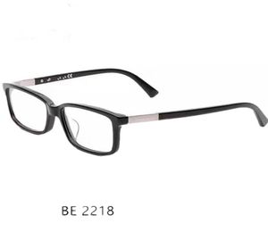 Montura de gafas unisex rectangulares concisas de lujo 5516145 BE2218 Decoración de tablón de metal importada de Italia para anteojos recetados 1209430