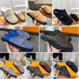 Luxe Cosy Comfort Klomp Slipper Ontwerpers Panama Gemakkelijk Mule Sandaal Mannen Vrouwen Platte Sandalen Lederen Muiltjes Verstelbare Band Slides Baotou slippers 6612ess