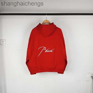 Countre de luxe Original Rhuder Sweat à capuche Trendy Brand Micro Label Letter Broidered Plux à capuche pour hommes High Street High Street Jacke avec logo