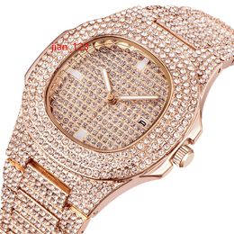 Luxe paar reloj moissanite relogio feminino heren pols montre de marque Erkek kol saati Iced out horloge voor vrouwen