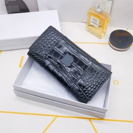 Luxe cover Wallet Women Long Purse Designer Leather Leer Pu Men Clutch Bags Fashion Card Holder 8271 Alligator Classical Corn Portes