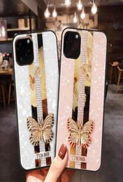 Étuis de téléphone papillon incrustés de mode miroir créatif de luxe pour iPhone X XR XS 12 mini 11 Pro Max étui Apple téléphone portable 7 8 6s P2716775