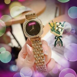 Luxe Creatieve Twee Pins Ontwerp Vrouwen Horloges Bee Diamanten Ring Kleine Wijzerplaat Klok Hip Hop Bling Goud Zilver Kast quartz Fijne Roestvrij Stalen Riem Horloge Geschenken