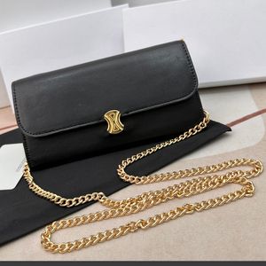Luxe kredietontwerper portemonnee handtassen Crossbody tas op kettingkaarthouder Portemunt Sling Bags voor vrouw 19 cm