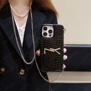 Luxe Cross Body Designer Telefoonhoesje voor iPhone 15 Pro Max 14 13 12 Damesmode Alligator Print Cases Merk Gouden Letters Telefoonhoesje Kaartvak Cover Shell