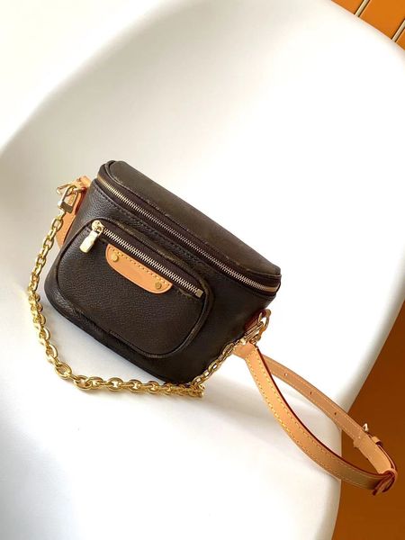 Sac à bandoulière de luxe une épaule sac de taille design marron imprimé sac pour hommes et femmes sac à bandoulière messager sac en cuir portefeuille de mode 82335