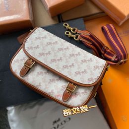 Luxe kristallen tas klep crossbody messenger bag rijtuig volledige afdruk enkele schoudertas grote capaciteit cambridge tas