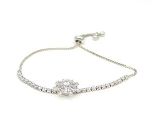 Bracelets de luxe en cristal de Tennis, breloques plaquées argent véritable avec diamant Zircon, Bracelet romain, qualité supérieure 6040912