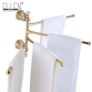 Cristal de luxe en laiton porte-serviettes mobile porte-serviettes de bain accessoires de salle de bain matériel de bain 200923