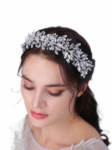 Brides Crystal Brides Crystal Sier Rhineste Diamds Bridal Crown Bandons Femme Felles Handmade Wedding Hair Acories Tiaras F0MT #